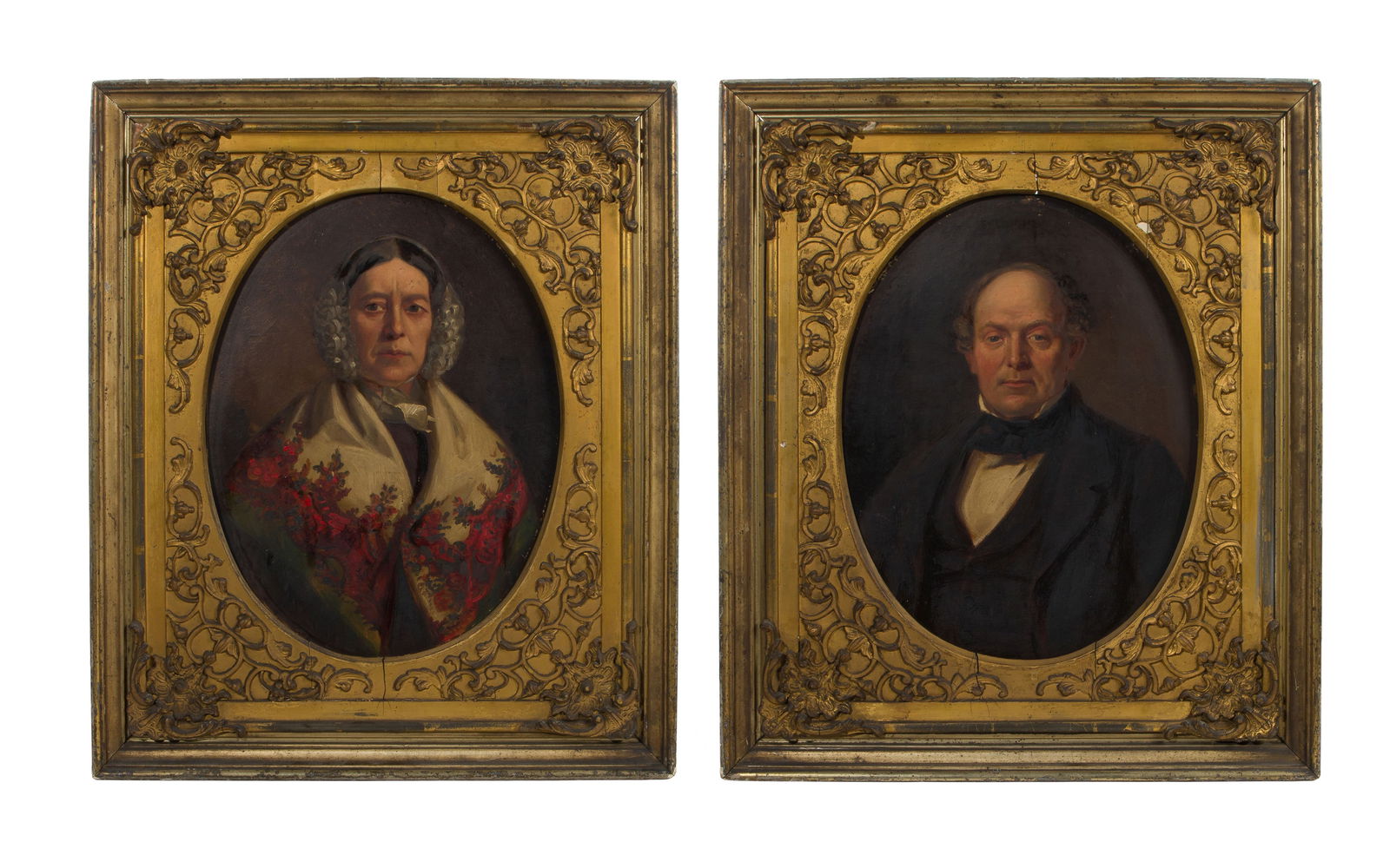 George Rowney and Company (English, 19th Century) Portrait Oils on Board (1 of 1)