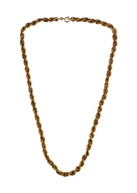 14k Yellow Gold Twisted Rope Necklace