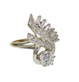 18k White Gold and Diamond Ring