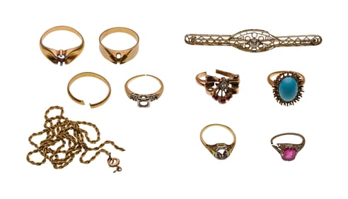 14k Gold Scrap Jewelry Assortment