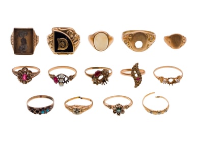 10k Gold Scrap Ring Assortment