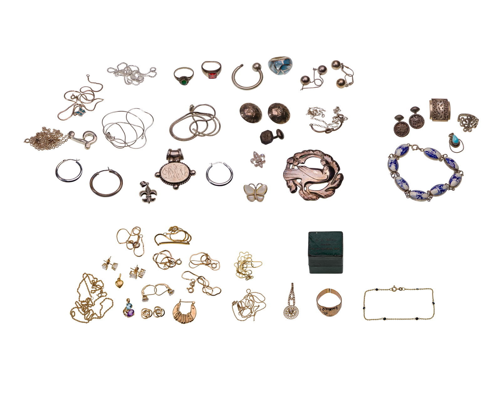 Gold, Silver and Costume Jewelry and Watch Assortment (1 of 3)