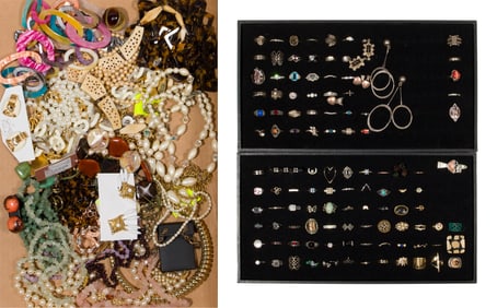 Sterling Silver, Stone and Costume Jewelry Assortment