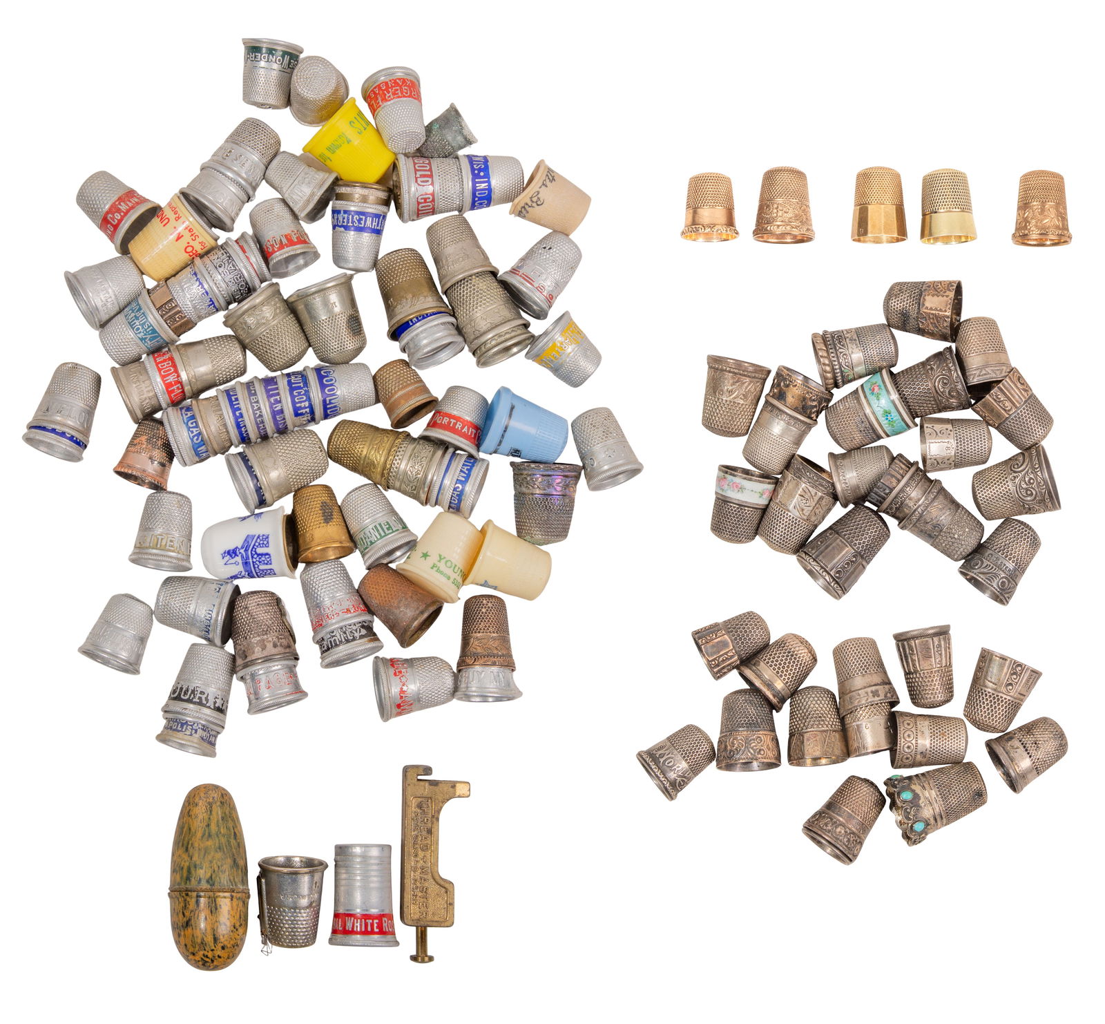 Gold and Sterling Silver Thimble Assortment (1 of 1)