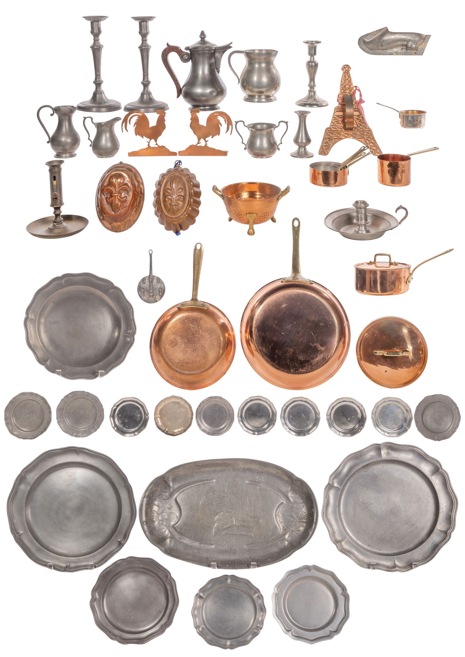 Copper and Pewter Object Assortment (1 of 1)