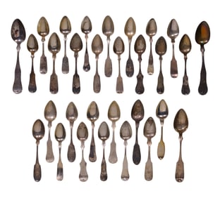 Coin and European Silver Spoon Assortment