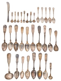 Coin and European Silver Utensil Assortment