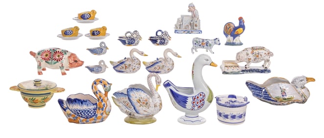 Quimper Pottery Animal Assortment