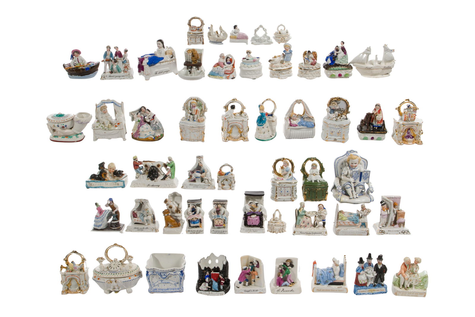 Porcelain Trinket Box and Figurine Assortment (1 of 2)