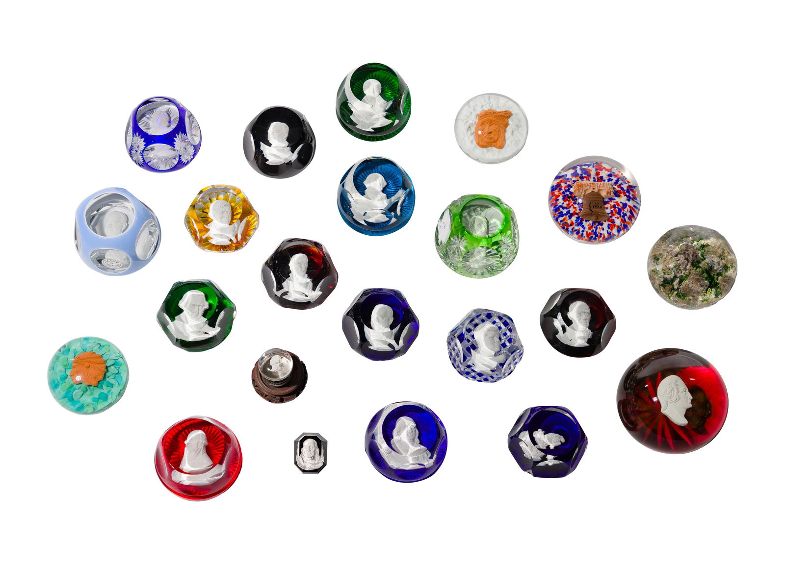 Baccarat Sulphide Paperweight Assortment (1 of 2)