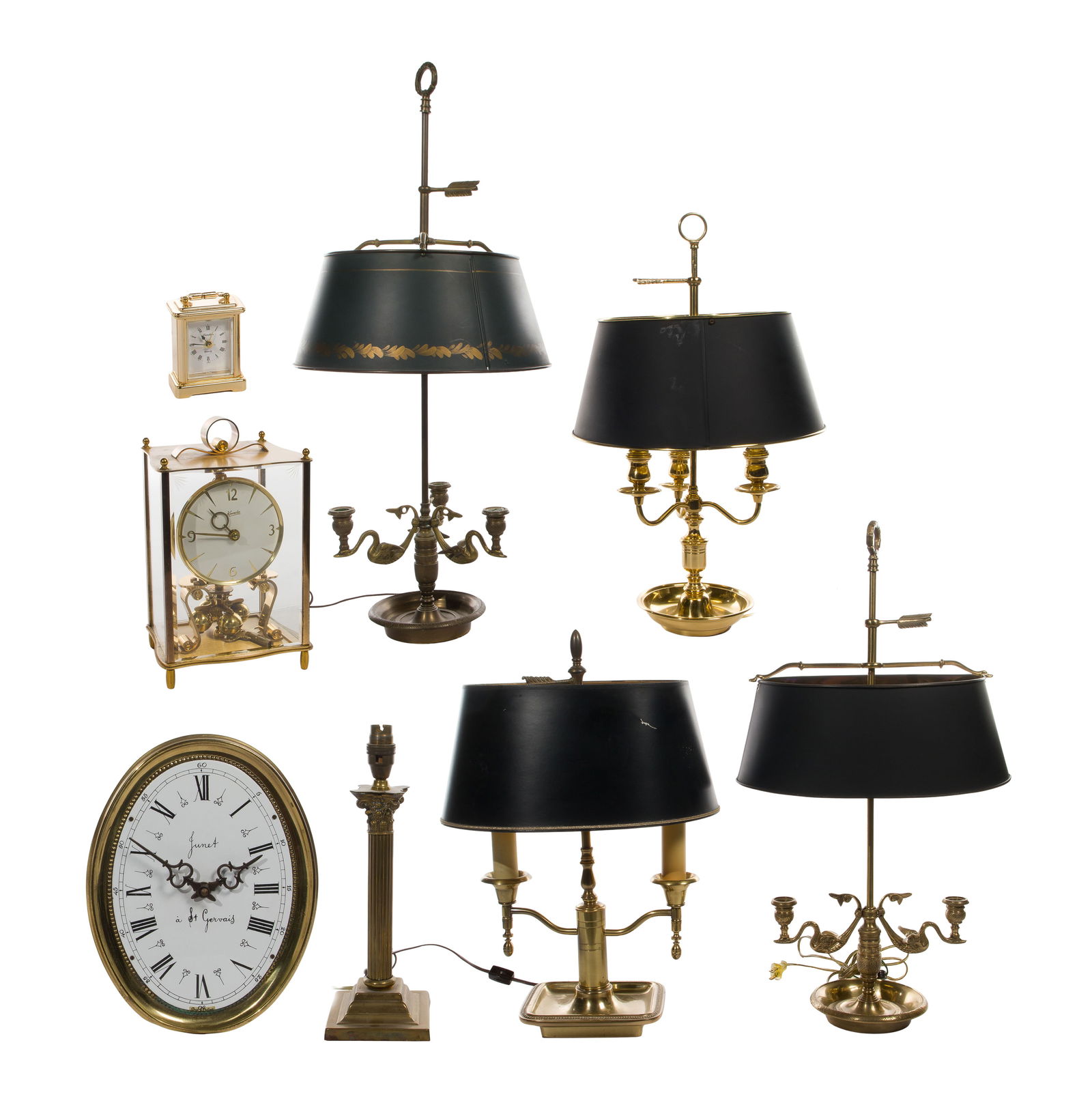 Brass Lamp and Clock Assortment (1 of 1)