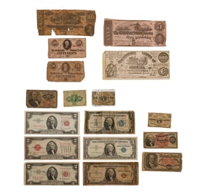 US, Confederate Fractional and Small Note Assortment
