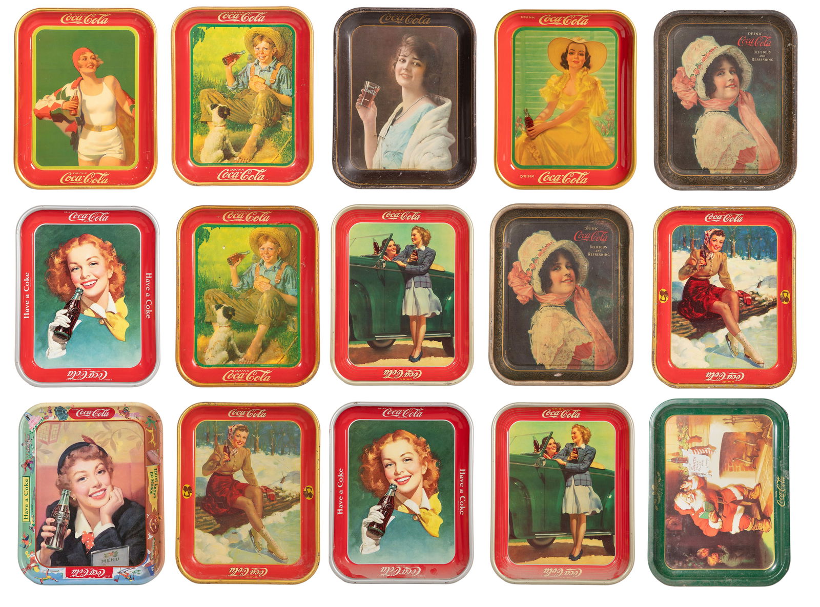 Coca-Cola Advertising Metal Serving Tray Assortment (1 of 2)