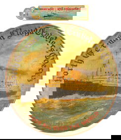 North German Lloyd Steamship Advertising Wall Charger Sign