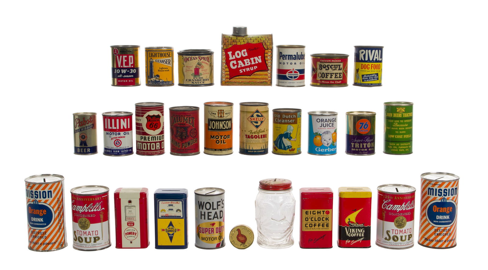 Lithographed Tin Advertising Still Bank Collection (1 of 2)