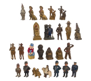 Cast Iron Figural Still Bank Assortment