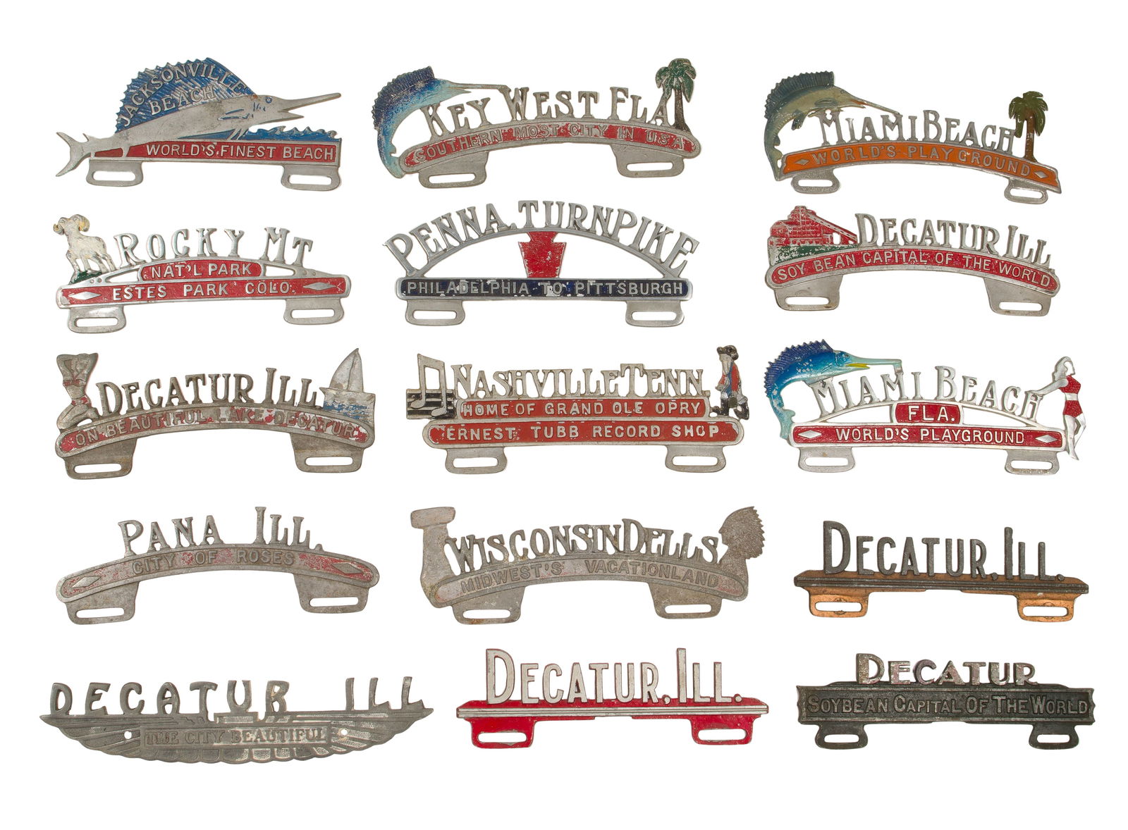 Cast Aluminum License Plate Topper Assortment (1 of 2)