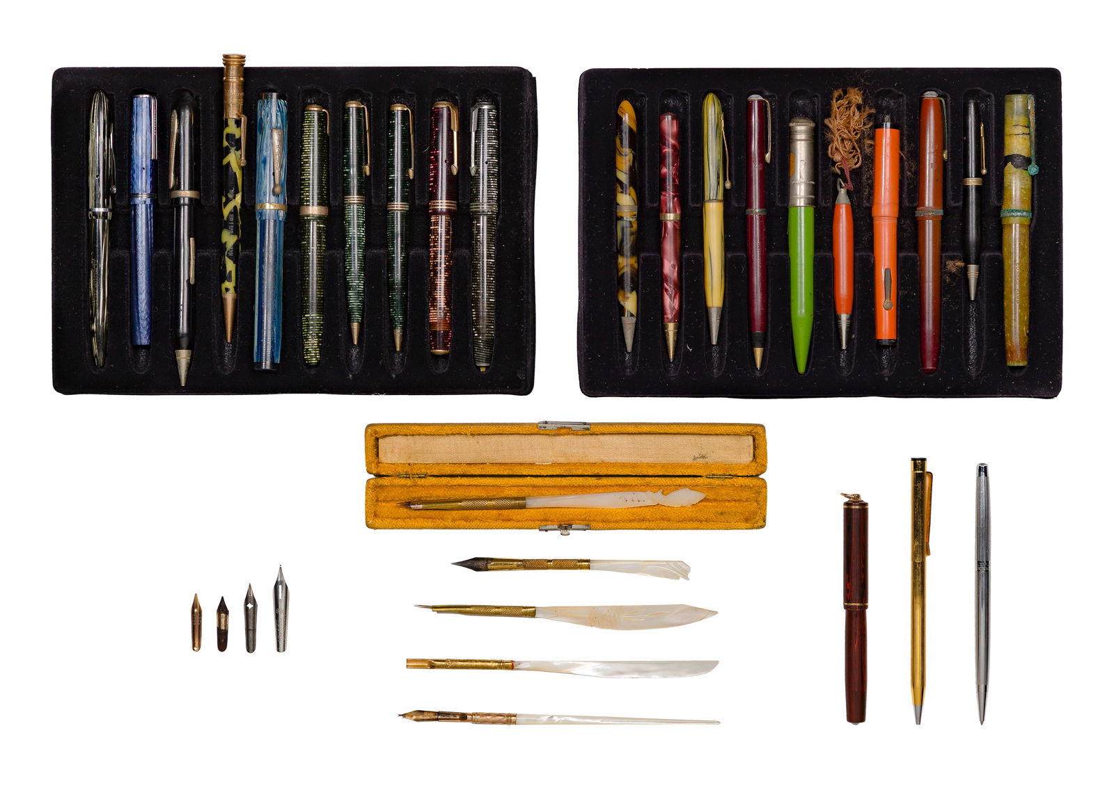 Fountain Pen, Ball Point Pen and Mechanical Pencil Assortment (1 of 1)