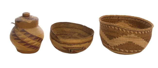 Native American Hupa / Yurok / Karuk Basket Assortment