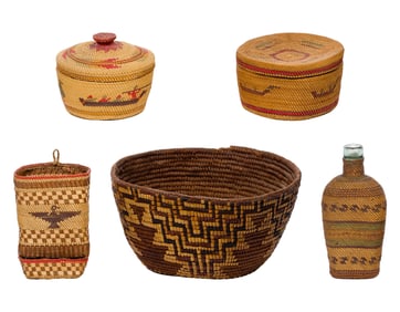 Native American Northwest Coast Basket Assortment