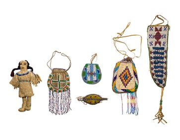 Native American Beaded Object Assortment
