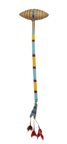 Native American Beaded Ceremonial War Club