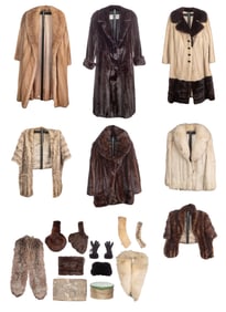 Fur Coat and Accessory Assortment