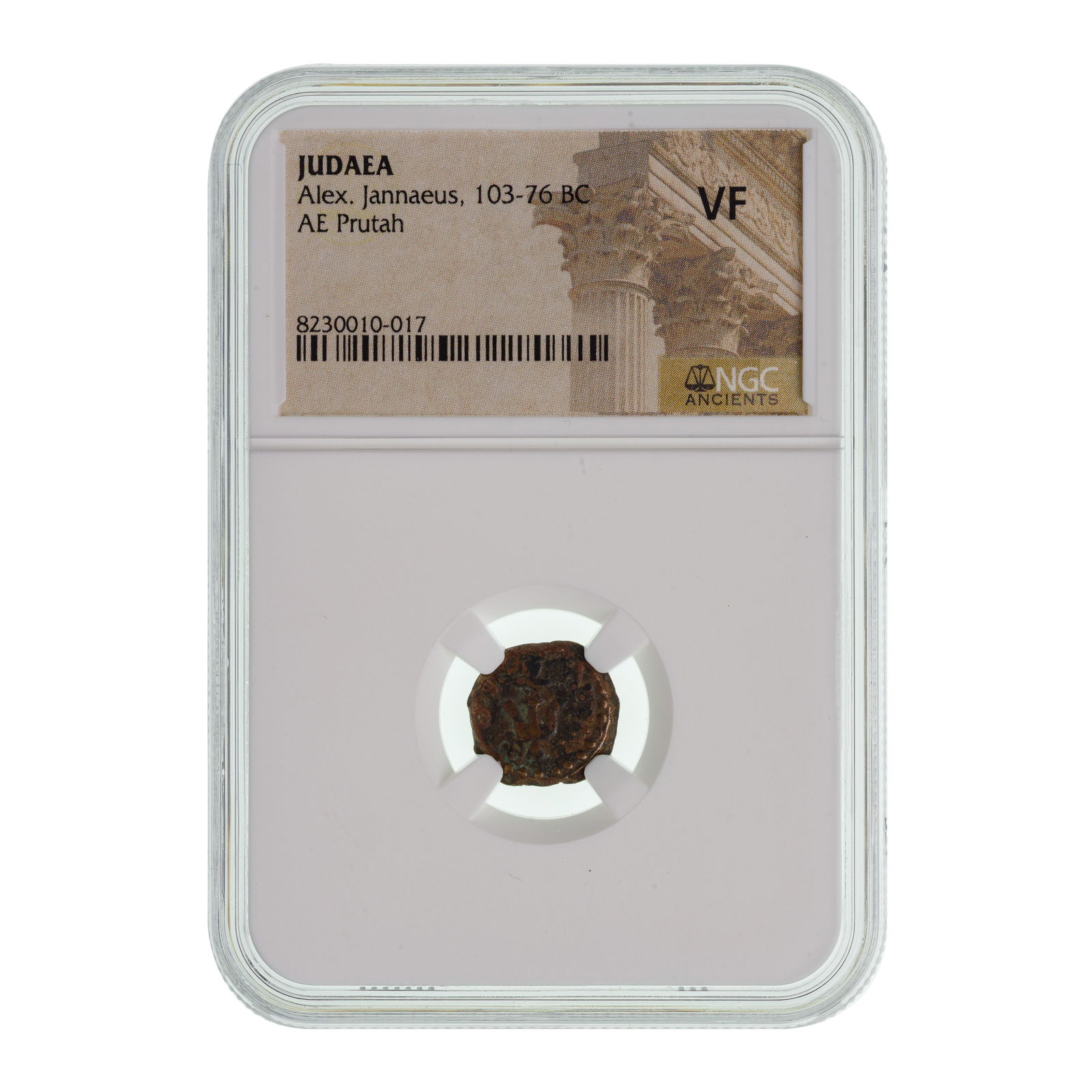 JUDAEA, Alexander Jannaeus, 103-76 BC, AE Prutah VF NGC (1 of 2)