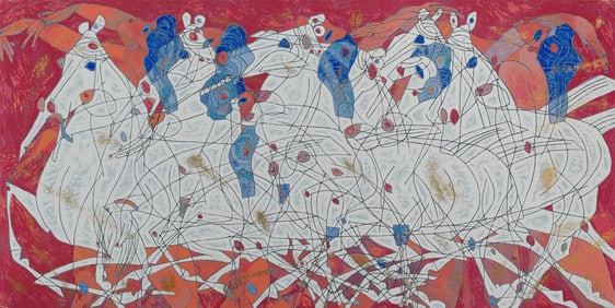 Tie Feng Jiang (Chinese, b.1938) 'Speed' Serigraph