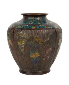 Chinese Champleve Cloisonne Vase