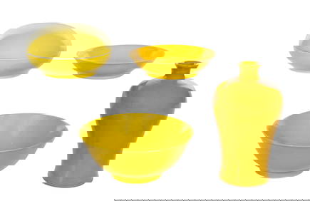 Chinese Yellow Glazed Porcelain Assortment (1 of 4)