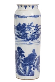 Chinese Blue and White Porcelain Sleeve Vase