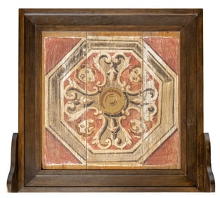Painted Ceiling Fragment Fire Screen