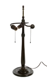 Arts and Crafts Style Bronze Table Lamp Base
