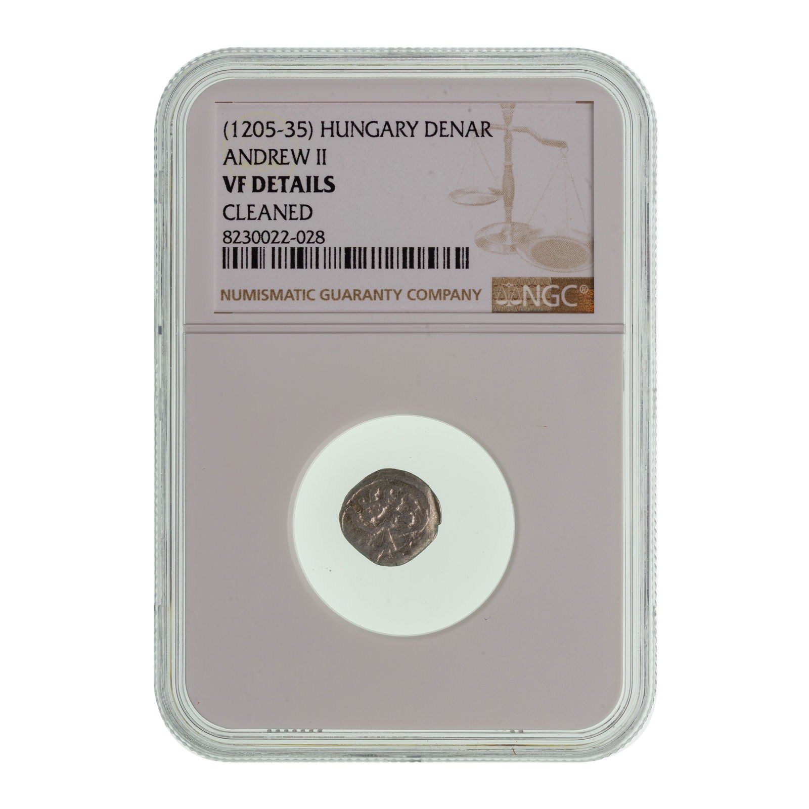 HUNGARY (1205-35) Denar Andrew II  VF DETAILS NGC (1 of 2)