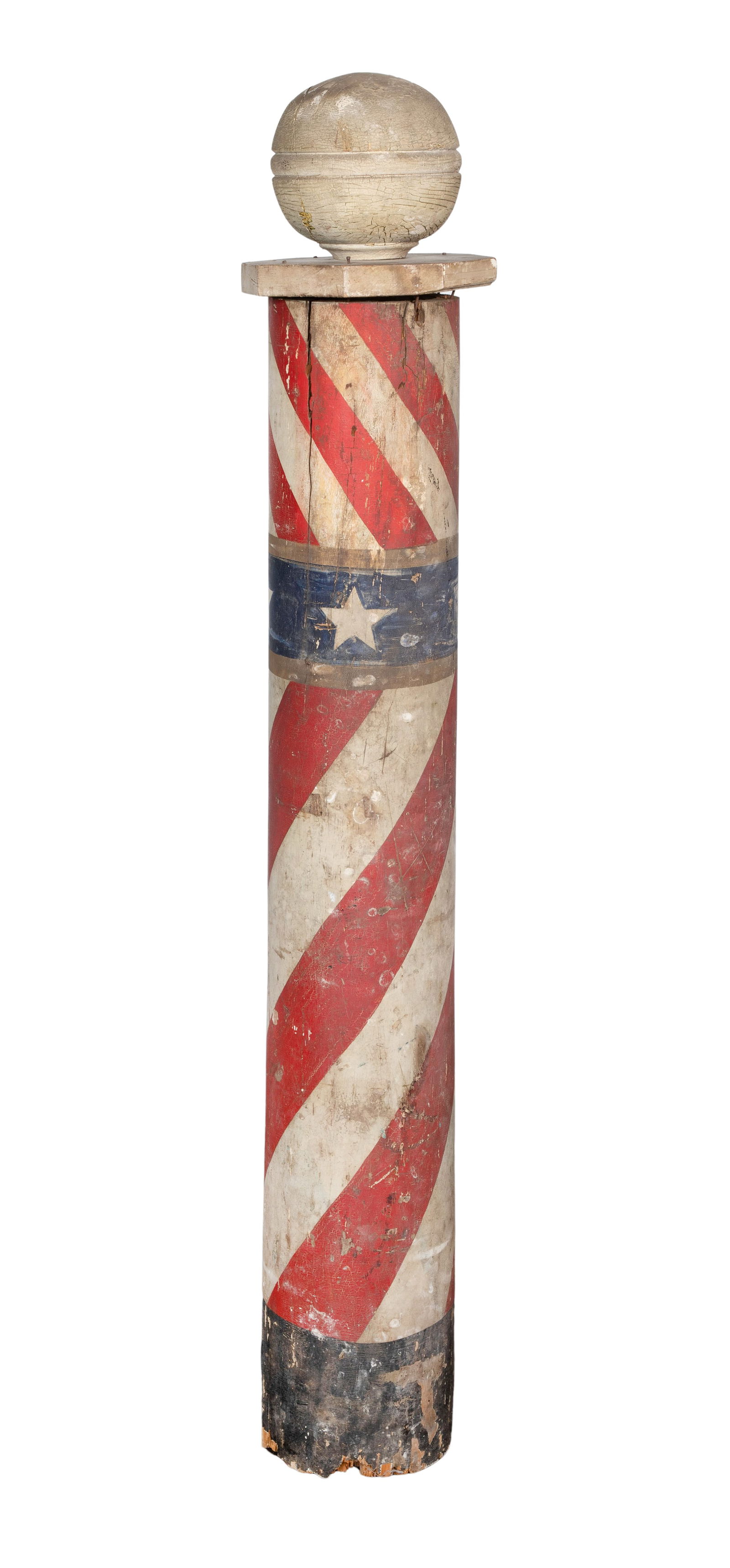 Painted Wood Barber Pole (1 of 6)