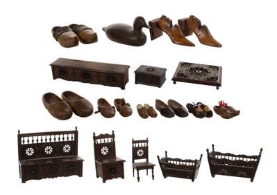 French Breton Style Doll Furniture Assortment