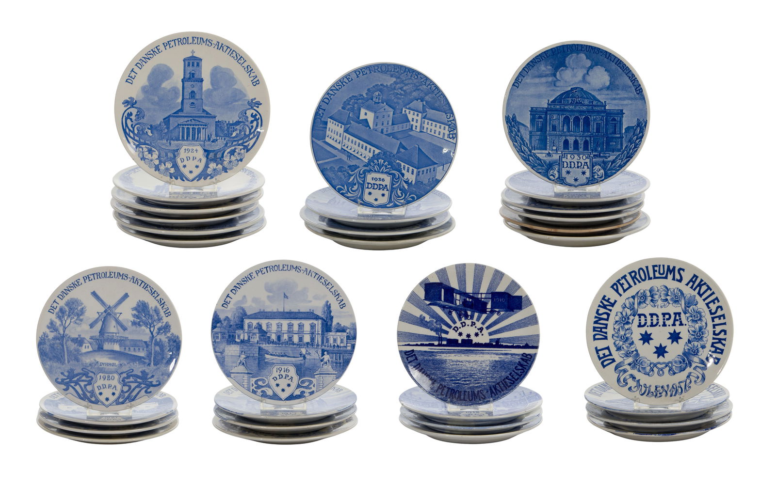 Kobenhavns Blue and White Porcelain Plate Assortment (1 of 2)
