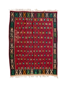 Moroccan Wool Kilim Rug
