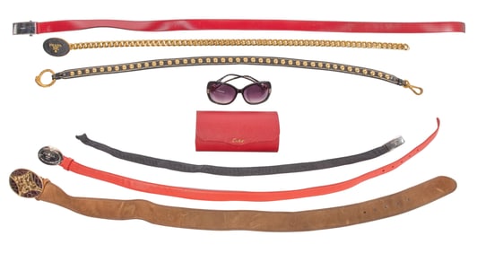 Prada Belt Assortment and Cartier Sunglasses