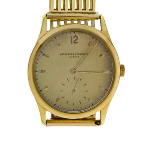 Vacheron & Constantin 18k Yellow Gold Case and 14k Gold Band Wristwatch
