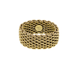 Tiffany and Co 18k Yellow Gold Somerset Ring