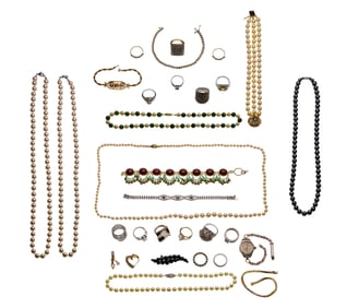 Gold, Sterling Silver and Costume Jewelry Assortment