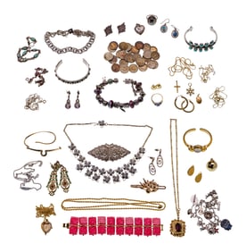Gold, Sterling Silver and Costume Jewelry Assortment