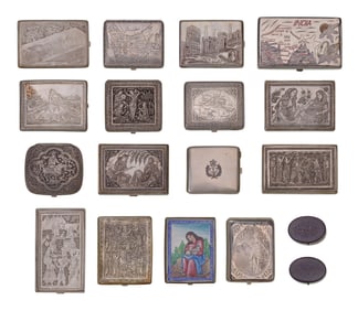 European Silver Cigarette Case Assortment