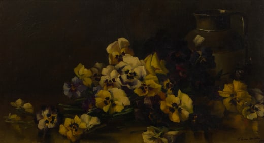 L. Edna Martin (American, 1856-1922) Oil on Canvas