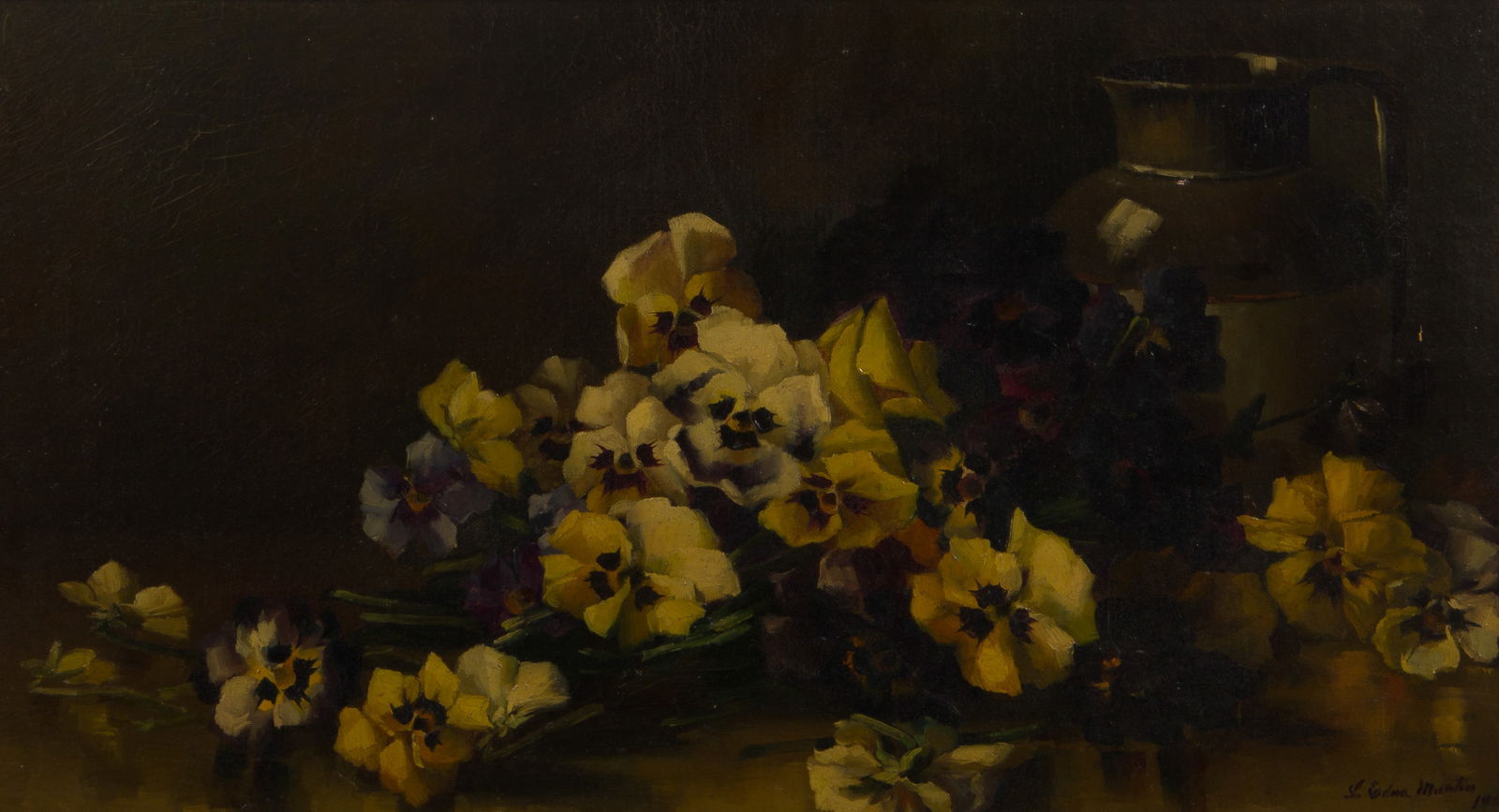 L. Edna Martin (American, 1856-1922) Oil on Canvas (1 of 2)