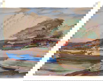 Robert Lee Eskridge (American, 1891-1975) 'Hawaii' Watercolor on Paper