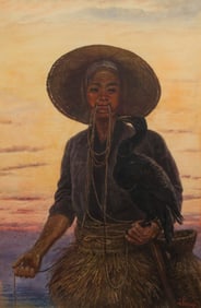 Jirokichi Kasagi (Japanese, 1870-1923) Pastel and Gouache on Paper