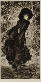 James Tissot (French, 1836-1902) 'Octobre' Etching